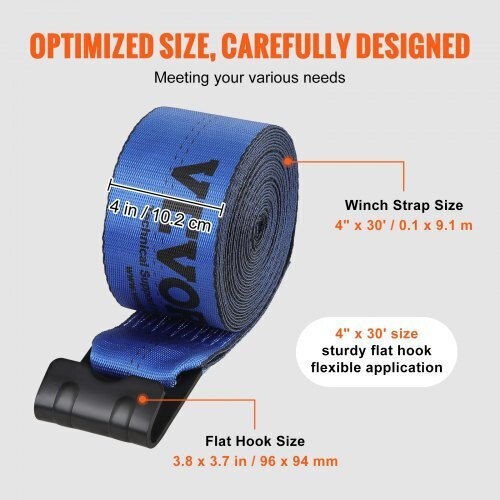 Vevor Straps Set 4" X 30' 6000 Lbs Blue 10 Pcs Pgjpdls4inch3lgjkv0