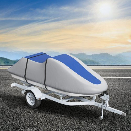 Vevor Jet Ski Cover Waterproof 600D Gray+Blue Mttz600d1261s5o7fv0