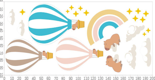 Decowalls Kinder Wandsticker Wand 100x200cm