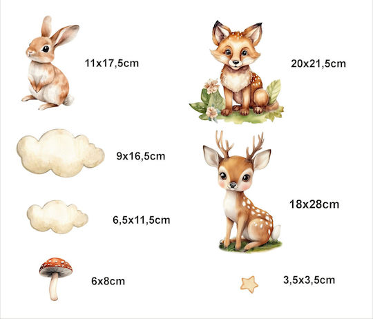 Decowalls Детска стикерна за стена Стена Фосфоресциращи 30x60бр