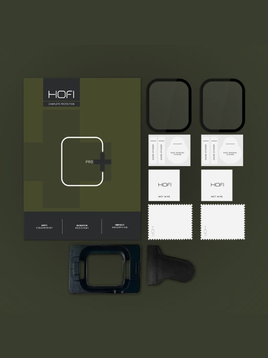 Hofi Hybrid Pro+ Displayschutzfolie für das Apple Watch 7/8/9 41mm [2 STÜCK] 2Stück