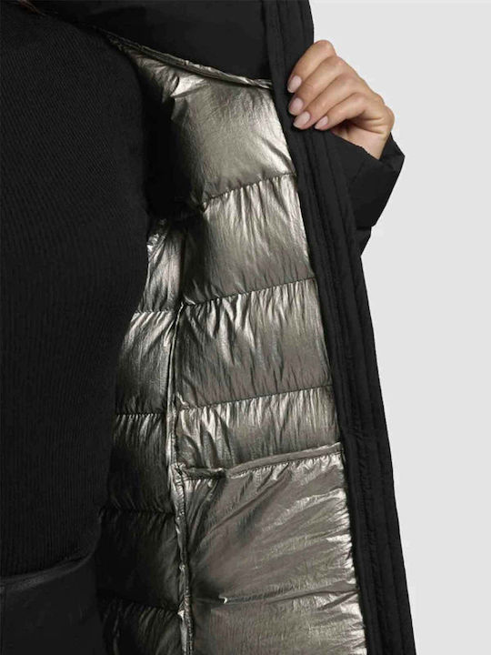 Γυναικείο Puffer Μπουφάν για Χειμώνα Black