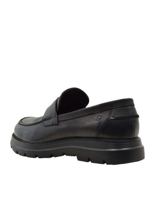 Δερμάτινα Ανδρικά Loafers σε Μαύρο Χρώμα