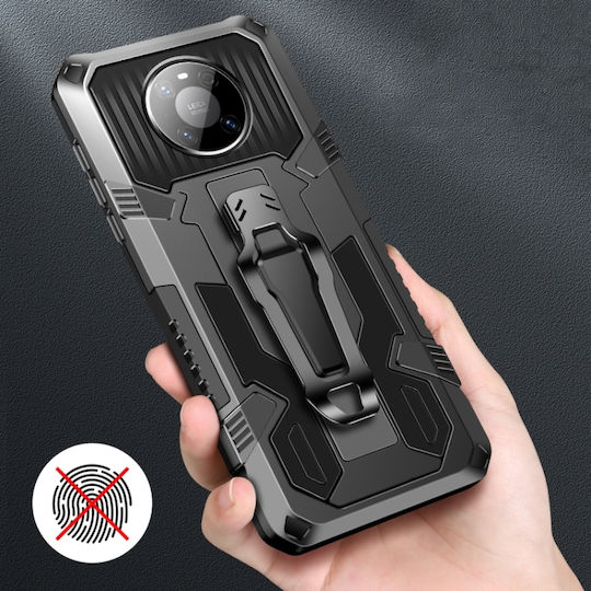 Machine Back Cover Σιλικόνης / Πλαστικό Γκρι (Huawei P Smart 2021)
