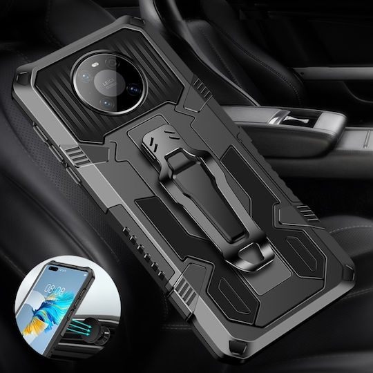 Machine Back Cover Σιλικόνης / Πλαστικό Γκρι (Huawei P Smart 2021)