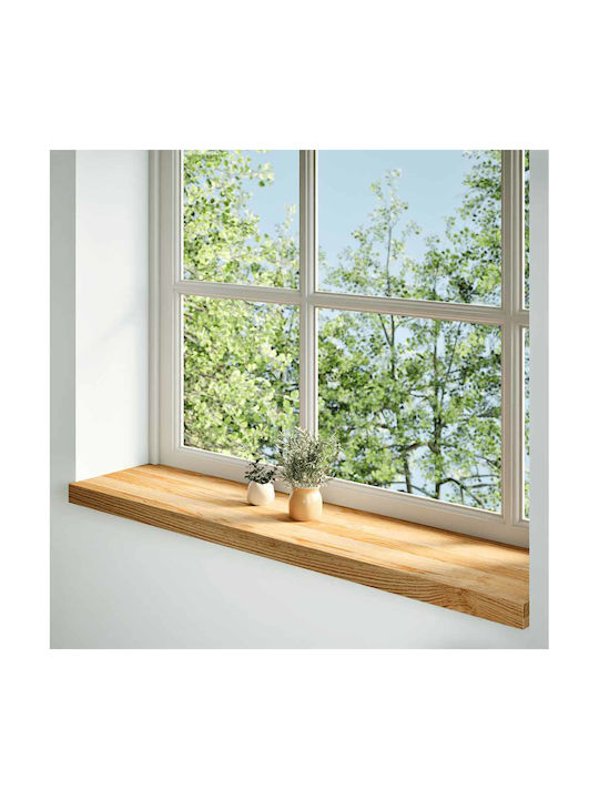 Vidaxl Window Sills 2 Pcs Dark Brown 120x30x2 cm Solid Oak Wood Brown