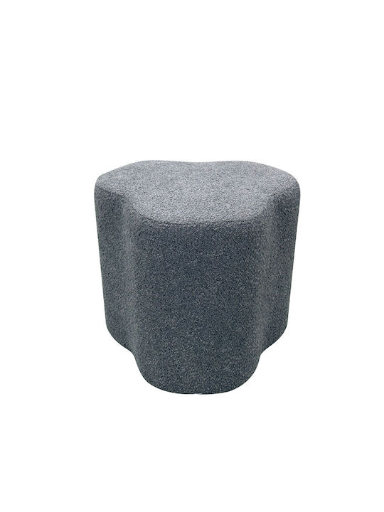 Stool For Living Room Upholstered with Fabric Daisy Dark grey 48x48x42cm