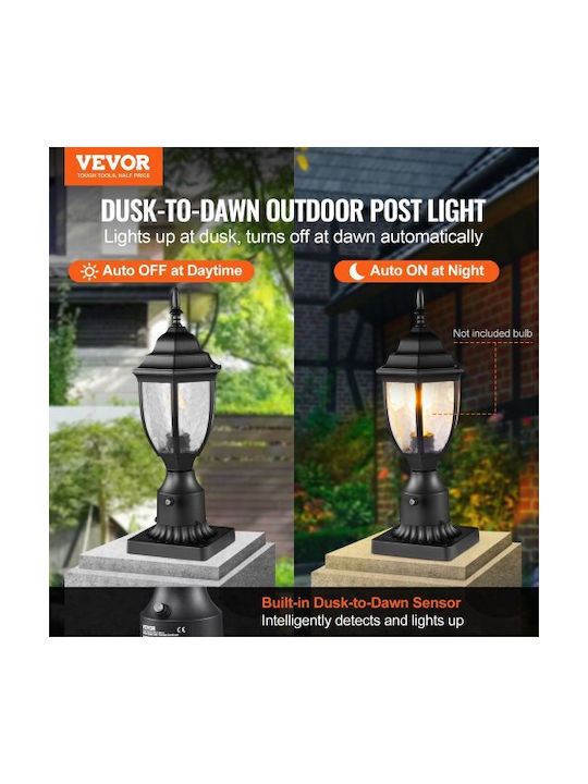 Vevor Vevor Außenstehlampe 100W Für E27 Lampenbirnensockel Schwarz