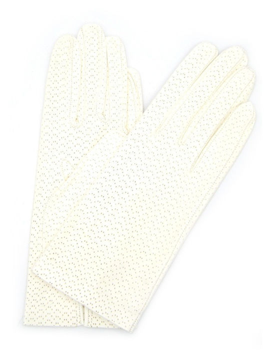 Weiß Leder Handschuhe
