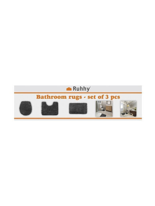 Bathroom Mat Set Gray Ruhhy 24353