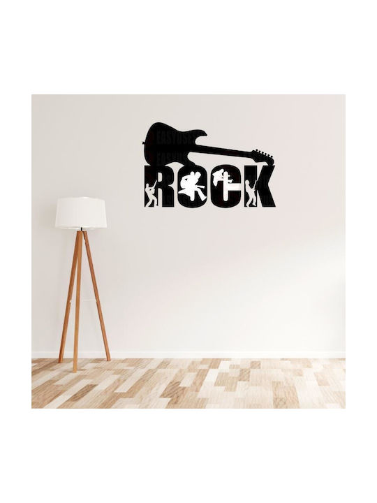 Decorațiune de Perete din Metal Chitară Rock Krodesign Kro-1256, 70 cm Lungime, Negru, 1.5 mm Grosime