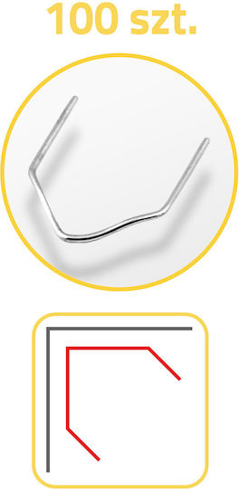 Plastic Welding Staples 100 Pcs Type D Humberg