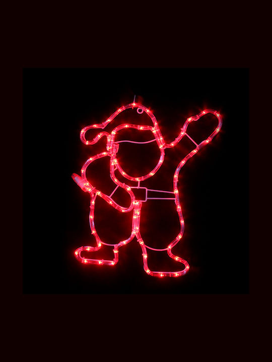 Aca Outdoor Illuminated Santa Claus Electric with Light Tube Red 46x41cm