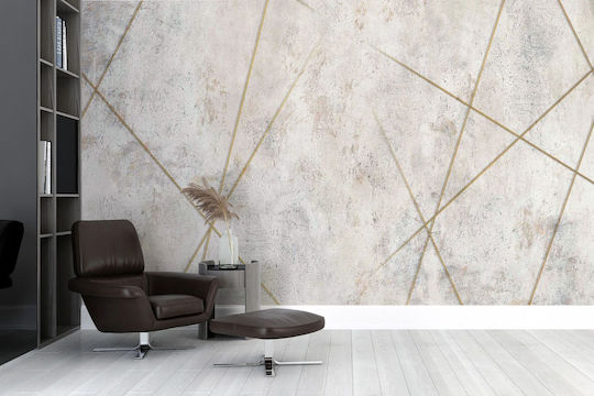 Contemporary Mural Living Room Lines on Concrete Wall Decoration 148x220