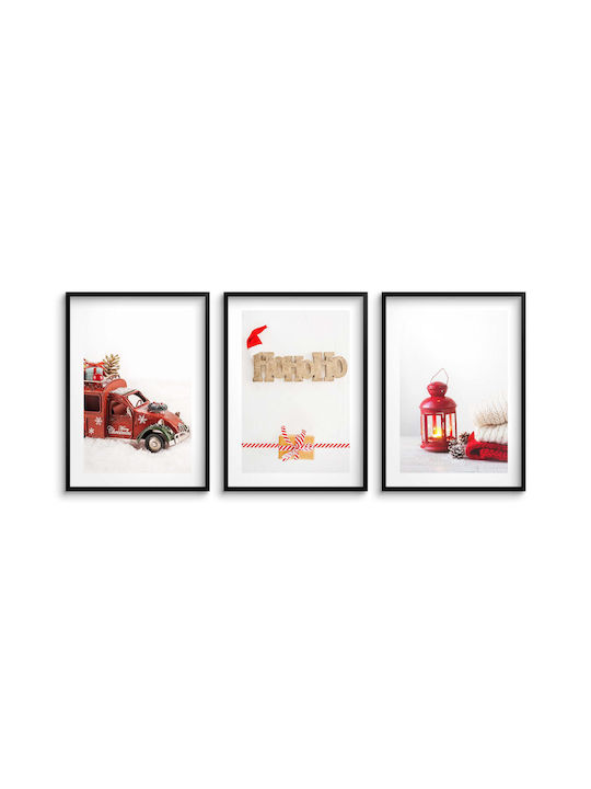 Wandposter Weihnachtslaterne Retro Weihnachtsdekorationen 3x30x40