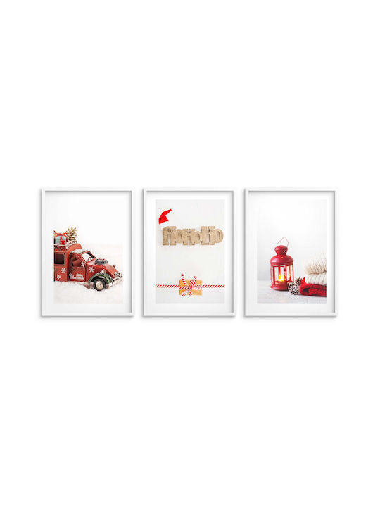 Christmas Wall Posters Christmas Lantern Retro Decorations 3x50x70