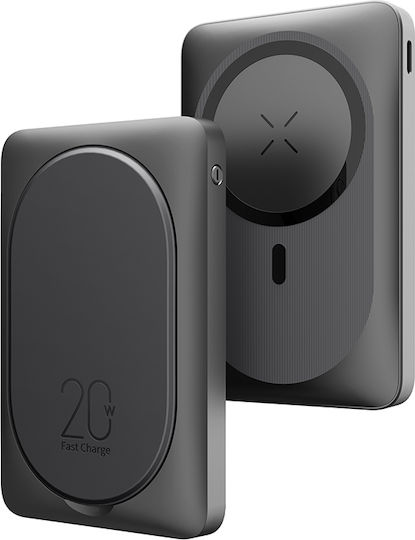 Veger MagOn Pro MagSafe Power Bank 10000mAh 22.5W με Θύρα USB-A και Θύρα USB-C Μαύρο