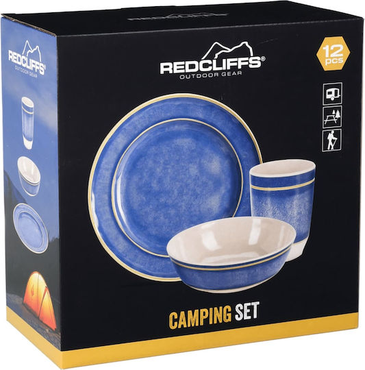 Redcliffs Albastru Porțelan Set de Vase 12buc
