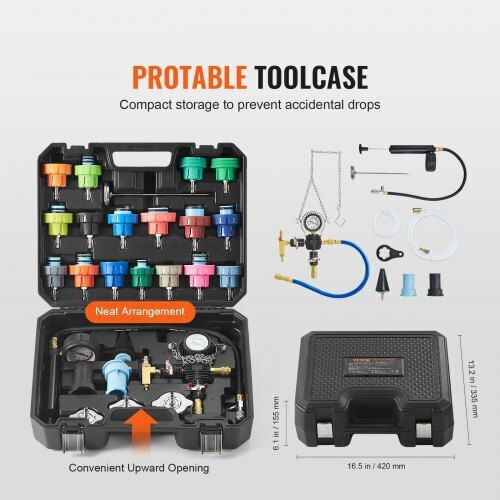 Radiator Pressure Test Kit 28 Pcs Vevor Cars Motorcycles Trucks Srqlqyylcsy29e5nuv0