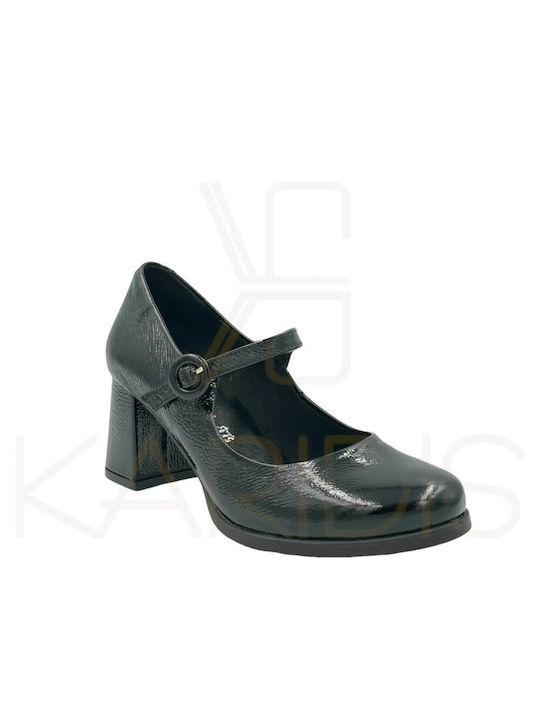 Ragazza Anatomic Patent Leather Black Medium Heels