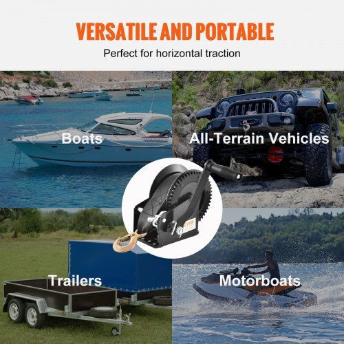 Χειροκίνητος Βίντσι Vevor 1600 Lbs Σκάφος Τρέιλερ Cysdjp1600bdkmhdev0