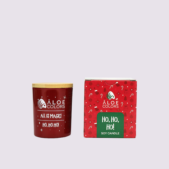 Aloe Colors Crăciun Lumânare Roșu 220gr Ho Ho Ho