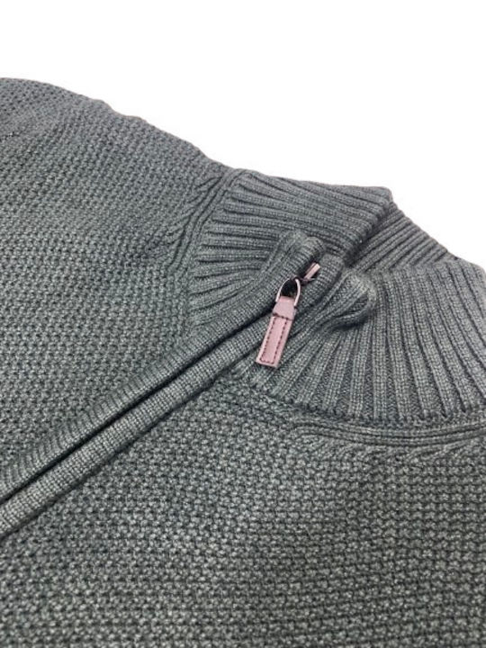 Garage Fifty5 Men's Knitted Cardigan Dk Moss Mel