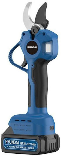 Hyundai HSB3326 Pruning Shears Battery Brushless 21V 2x2.6Ah with Maximum Cutting Diameter 32mm