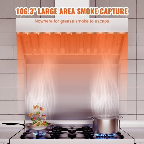 Vevor 9ft Commercial Extractor Hood Food Truck Sypyzyc9075hp9ibrv0