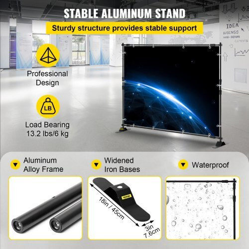 Set of 4 Advertising Banner Stands 54" to 96" Trade Shows 4xdm-abszsj000001v0