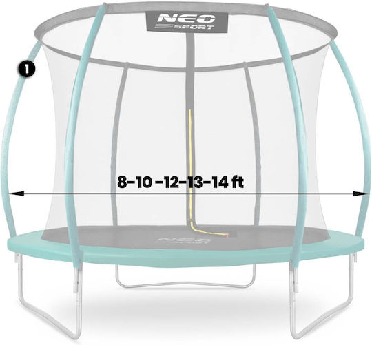 Neo-sport Upper Pole Trampoline Type C 8-14 Ft Green Neo-sport