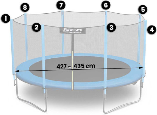 Outdoor Netz 435cm 14ft Trampoline Neo-Sport