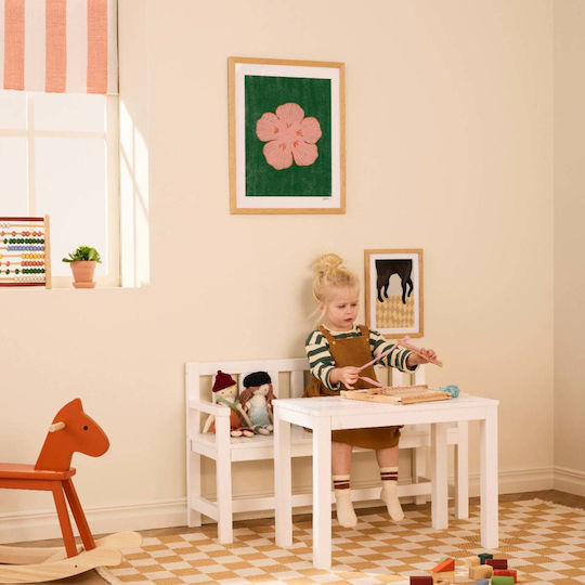 Комплект Детска Маса със Столове Бял Kids Concept