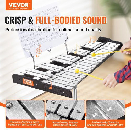 30-Note Glockenspiel Set with Stand & Pad Vevor 30yfzqwzj8lxx4bjcv0