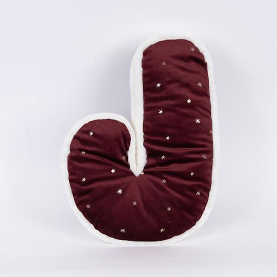 Eurolamp Weihnachtsdekoratives Kissen Süßigkeit Burgundisch 6x30cm