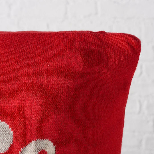 MSA Christmas Decorative Pillow Snow Square Red 50x50cm