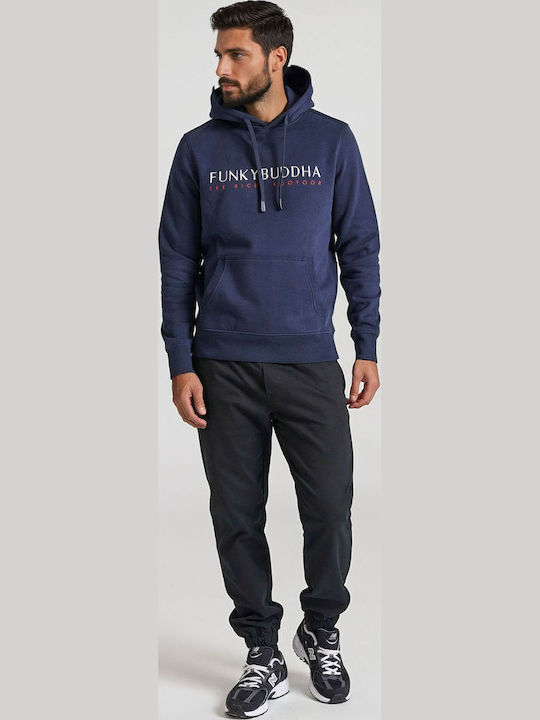 Sweatshirt with Hood Navy Blue