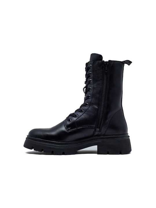 Leather Women's Ankle Boots Black