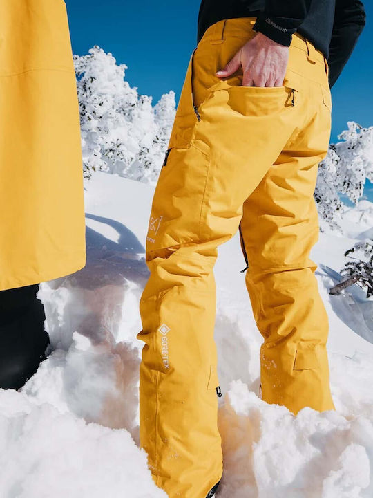 Burton Ak Cyclic Gore-tex 2l 10000111001 Ανδρικό Παντελόνι Σκι & Snowboard Κίτρινο