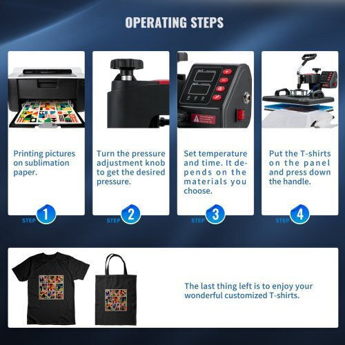 Vevor 5 in 1 Heat Press Machine 12x15 1250w Ftsdg1215220vyqjdv2
