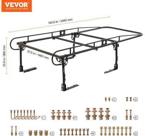 Suport pentru camion Vevor 1000lbs 43.3"-63" Lemn Kdjkdkcxljkd1dvm9v0