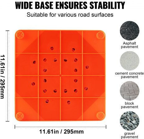 Vevor Κώνος Κυκλοφορίας από Πλαστικό 71x71εκ.