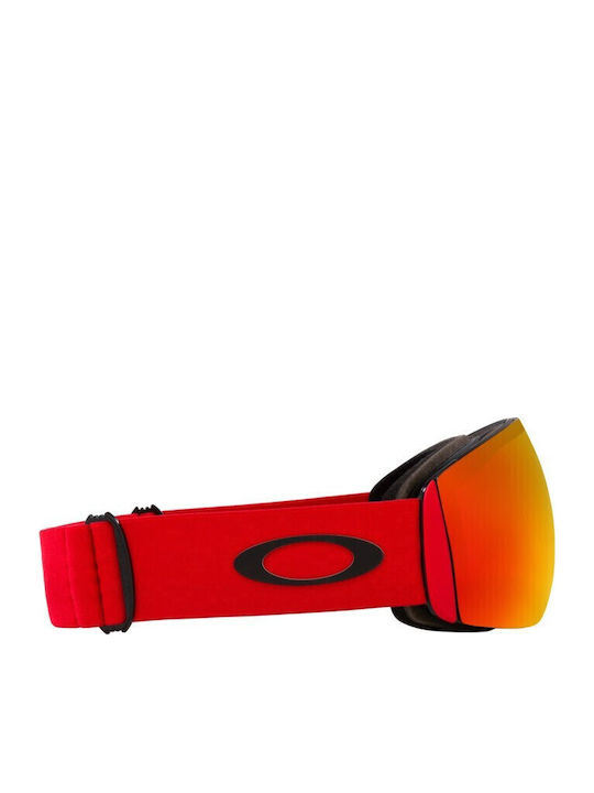 Oakley Flight Deck Ски & Сноуборд Маска Детска Червен с Леща в Цвят Червен