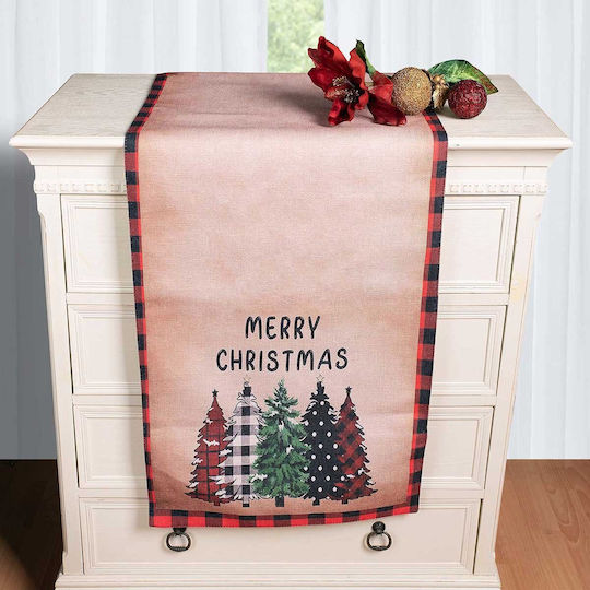 Χριστουγεννιάτικη Τραβέρσα Στάμπα 45cm X 170cm Ks2025-13