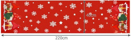 Christmas Table Runner 220x40cm Ruhhy 22483