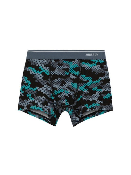 Minerva Set of Kids' Boxers Grey-Black 2pcs