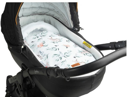 Sensillo Husă Pentru Cărucior Impermeabilă Albă Cu Căptușeală Din Catifea 80x43cm