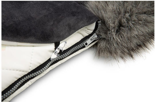 Sensillo Sac de picioare pentru cărucior Impermeabil Gri cu căptușeală Fleece 95x45εκ.