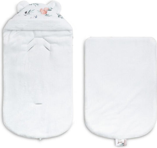 Sensillo Husă Pentru Cărucior Impermeabilă Albă Cu Căptușeală Din Catifea 80x43cm