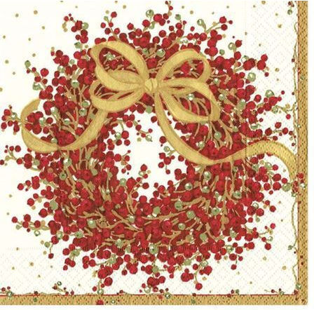 Caspari Christmas Tableware Ornaments with Flowers & Branches 20 Pieces Caspari Christmas Tableware Ornaments with Flowers & Branches 20 Pieces
